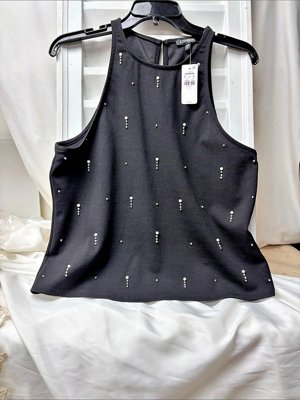 Express Embellished Tank - Black Large